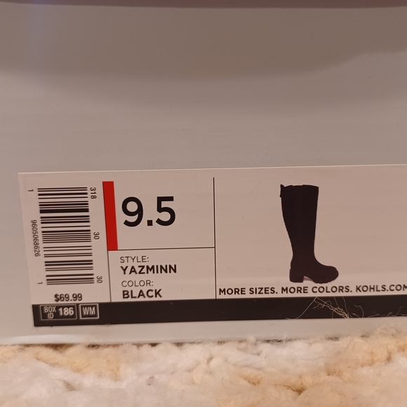 New SO Yazminn Black Knee-High Boots Size 9.5 - Picture 7 of 8